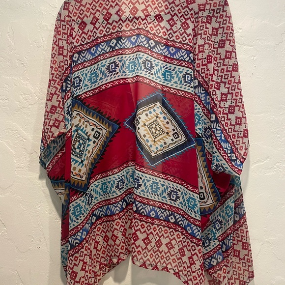 Tribal Native Bohemian Shrug Kimono Wrap - Picture 2 of 10